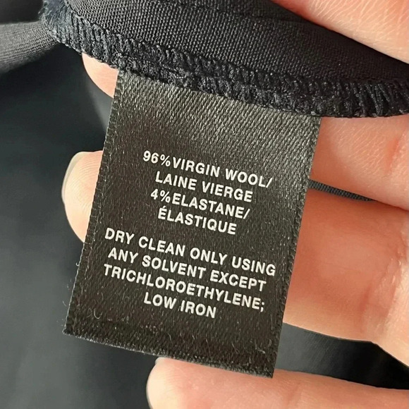 NWOT Lafayette 148 New York Black Ankle Length Virgin Wool Trouser Pants SIZE 8 - Picture 8 of 9